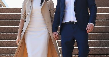 The Duke and Duchess of Sussex at the Sydney Opera House during their royal tour of Australia in 2018