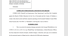 SCCPSS Sgt files lawsuit for retaliatory actions from school board after reporting student sexual abuse