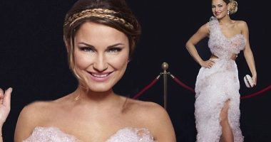 Sam Faiers shows off her slender frame as she models Surf Bubble Dress