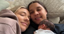 Sam Kerr and Kristie Mewis announce the birth of their first baby - as they reveal the newborn's VERY unusual name