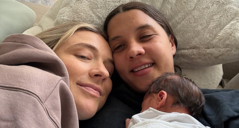 Sam Kerr and Kristie Mewis announce the birth of their first baby - as they reveal the newborn's VERY unusual name