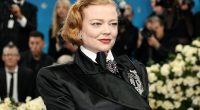 Sarah Snook looks regal in dramatic cape as she attends the Met Gala