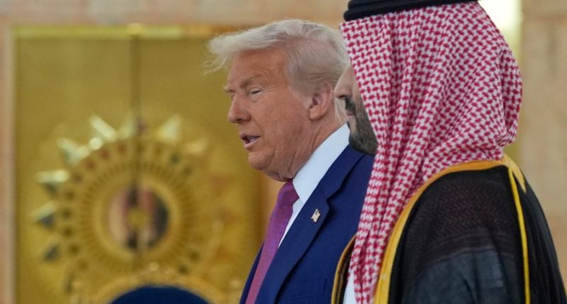 Saudi crown prince welcomes Trump to kingdom as US leader begins four-day Middle East tour