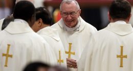 Cardinal Pietro Parolin at a Mass in St. Peter's Basilica.