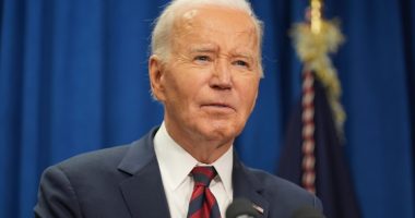 President Joe Biden speaking to the media.