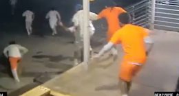Security footage of ten prisoners escaping a New Orleans jail.