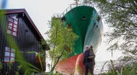 Ship happens: Man awakes to find 443-foot cargo vessel ran aground in his backyard