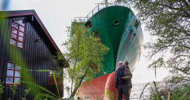 Ship happens: Man awakes to find 443-foot cargo vessel ran aground in his backyard