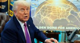 President Trump speaking in the Oval Office about the Golden Dome missile defense system.