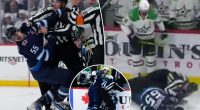 Stars-Jets Game 5 ends with ugly sucker punch in chaotic scene