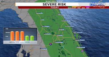 TIMING: Scattered rain and storms are expected to develop across Central Florida