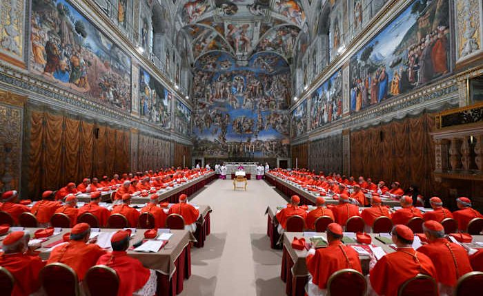 The Latest: Cardinals vote in the Vatican for a second day to elect a new pope