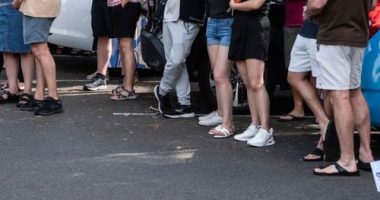 Group of people at Sydney auction