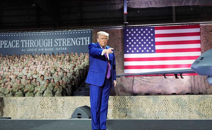 Theo Von riffs on drugs, disabilities and homosexuality before Trump speaks at US base in Qatar