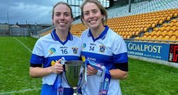 Dublin camogie captain Aisling Maher (right) in the skort players are currently required to wear.