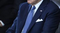 President Biden seated at an inauguration ceremony.