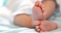 Stock image, baby feet.