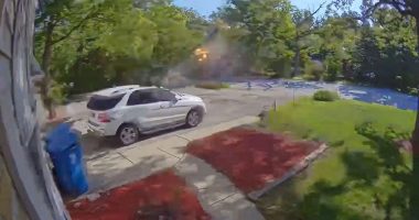 Truck explosion caught on camera in suburban Chicago neighborhood as leaking propane to blame: officials