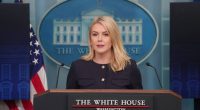 White House Press Secretary Karoline Leavitt at a press briefing.