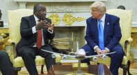 Trump ambushes South African president with farmer killing video