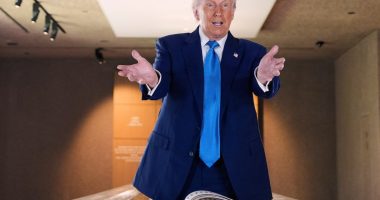 President Trump speaking at the Abrahamic Family House.