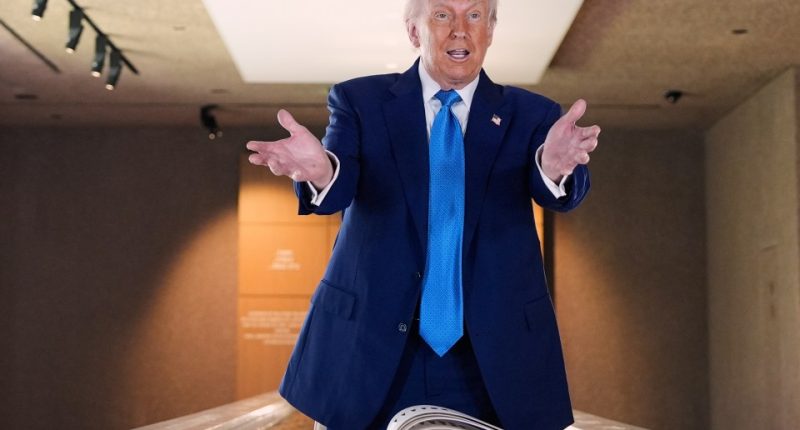 President Trump speaking at the Abrahamic Family House.