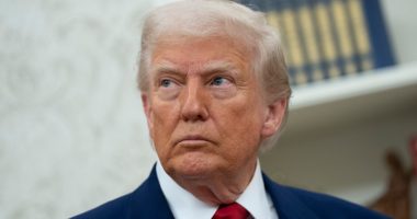 Close-up of Donald Trump.