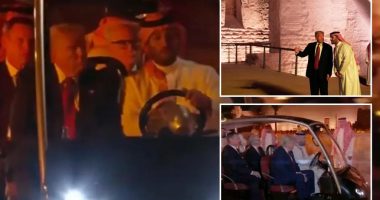 Trump takes golf cart ride with Saudi Arabia's Crown Prince MBS ahead of state dinner