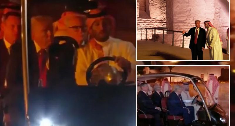 Trump takes golf cart ride with Saudi Arabia's Crown Prince MBS ahead of state dinner