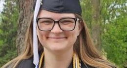 Photo of Kelsie Martin in graduation attire.