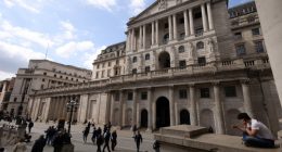 The Bank of England building in London
