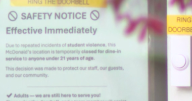 A McDonald's in the US has rolled out a radical new policy: All customers under the age of 21 are banned from entering