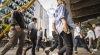 Office workers in the CBD.