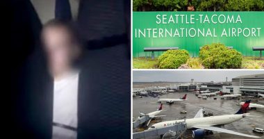 Unruly passenger zip-tied after trying to open cabin door during midair meltdown on Texas-bound flight