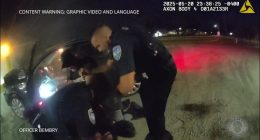WATCH: Bradenton police officer pinned against dashboard as driver speeds off