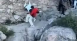 Couple falling from a 5,000ft mountain.