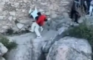 Couple falling from a 5,000ft mountain.
