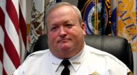 Culpeper County Sheriff Scott Jenkins speaks to AFP during an interview at the Sheriff's Office in Culpeper, Virginia. (Photo by EVA HAMBACH/AFP via Getty Images)