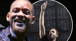 Will Smith surprises Calvin Harris fans by introducing him at fest