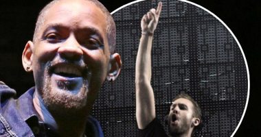 Will Smith surprises Calvin Harris fans by introducing him at fest