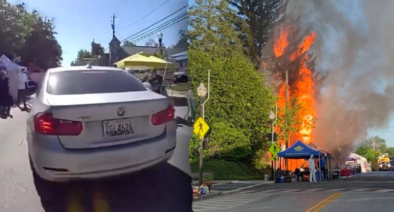 Woman arrested for driving into festival crowd hours after explosion rocked same event