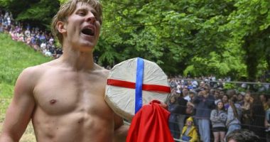 YouTuber crowned back-to-back winner of world's most dangerous cheese race