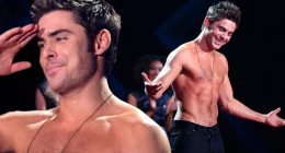 Zac Efron shows off tangerine torso and pale face at MTV Movie Awards