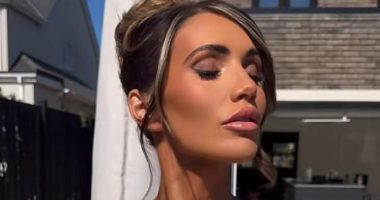 Amy Childs sparks concern over dramatic weight loss as she models a strapless pink minidress