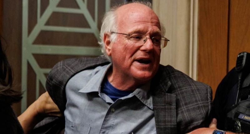 Breathtaking hypocrisy of junk food tycoon hauled out of RFK Jr hearing over screaming protest