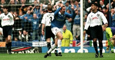 Everton cult hero who is now a LAWYER recalls the day he saved them from relegation in 1998 as Toffees say goodbye to Goodison Park