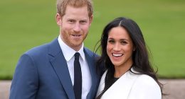 Prince Harry and Meghan Markle celebrate seven years of marriage this month. They are pictured in November 2017 at an official photocall to announce their engagement