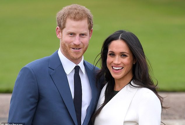 Prince Harry and Meghan Markle celebrate seven years of marriage this month. They are pictured in November 2017 at an official photocall to announce their engagement