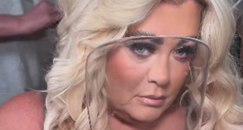 Gemma Collins poses in a bralet as she gets a glamorous makeover after her incredible two stone weight loss