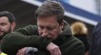 Hallmark star chokes back tears after wife killed and young child injured in horrifying attack